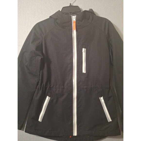 Vince Camuto Black Light Polyester Hooded Reflective Slim Jacket Women's Size: S - Picture 2 of 7